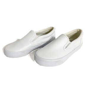 Lugz Clipper LX White Slip On Synthetic Leather Sneakers with Elastic Gore 🤍